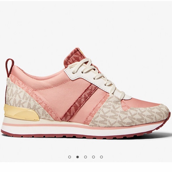 NIB MICHAEL KORS PINK WOMENS Dash Logo and Mesh Trainer SIZES 8.5, CINNAMON - Picture 13 of 14